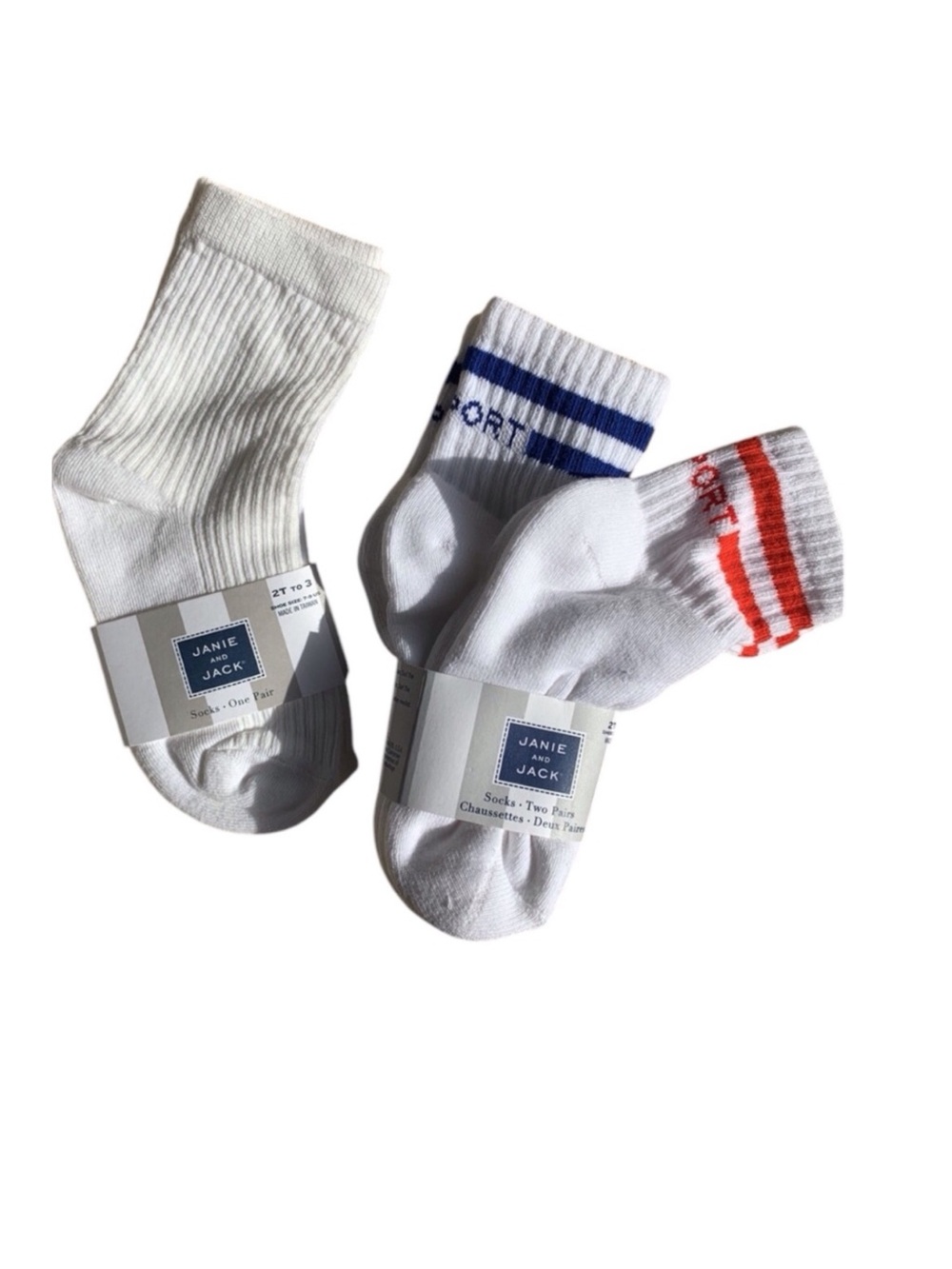 Janie and Jack Toddler Boy Bundle 3 Pair of Socks
